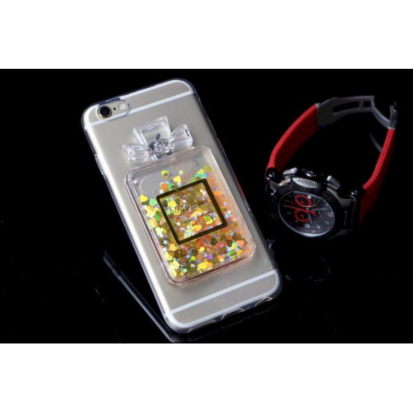Wholesale iPhone 7 Perfume Glitter Shake Star Dust Case (Gold)